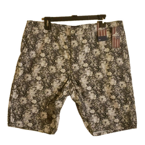 NWT Authentic Icon Printed Shorts Black White Mens 36